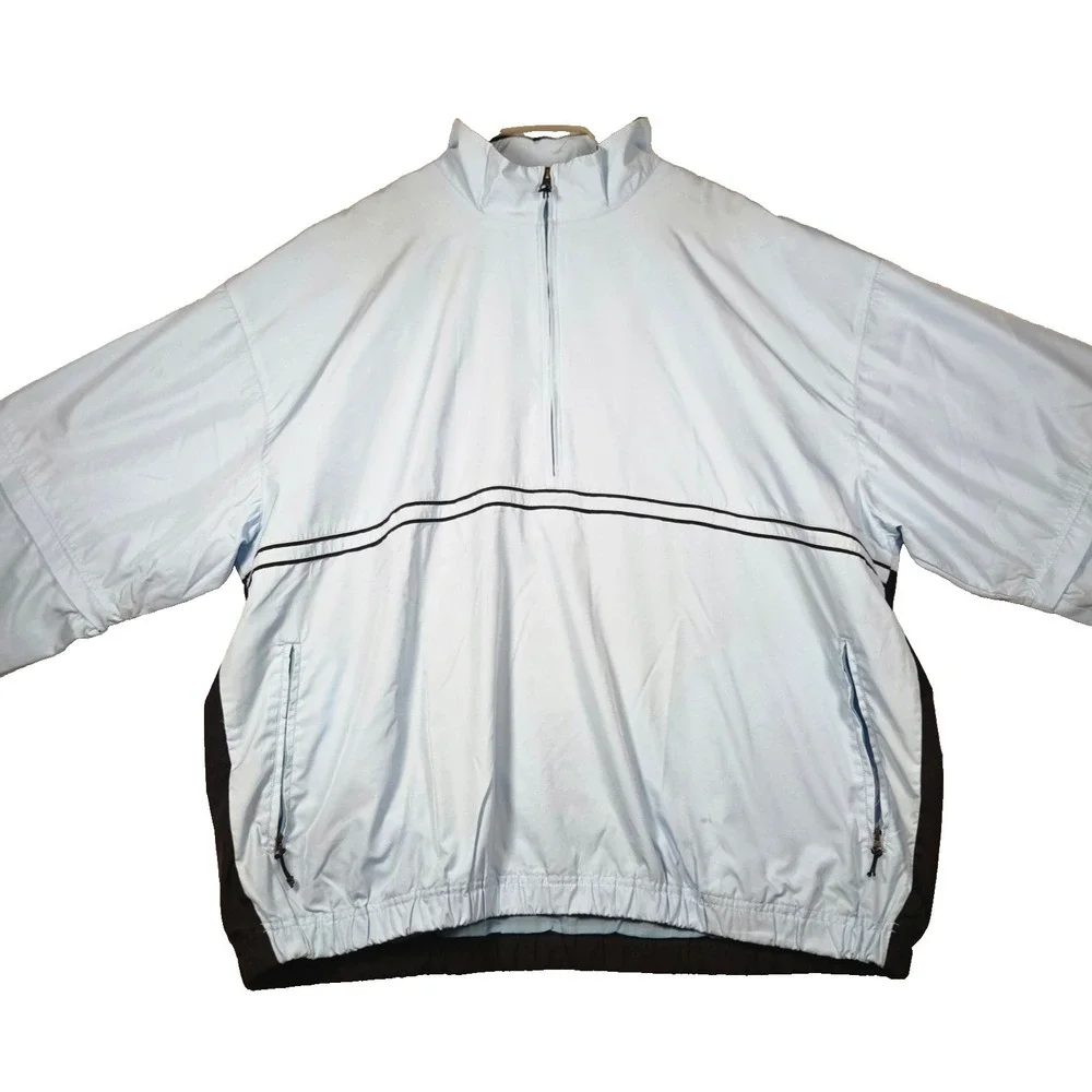 PGA TOUR PERFORMANCE Men's Light Blue Black 1/2 Zip Golf Jacket XL - Picture 1 of 8
